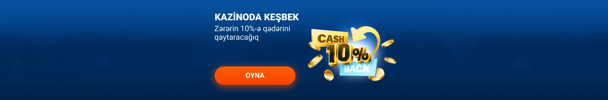 Kazinoda cashback